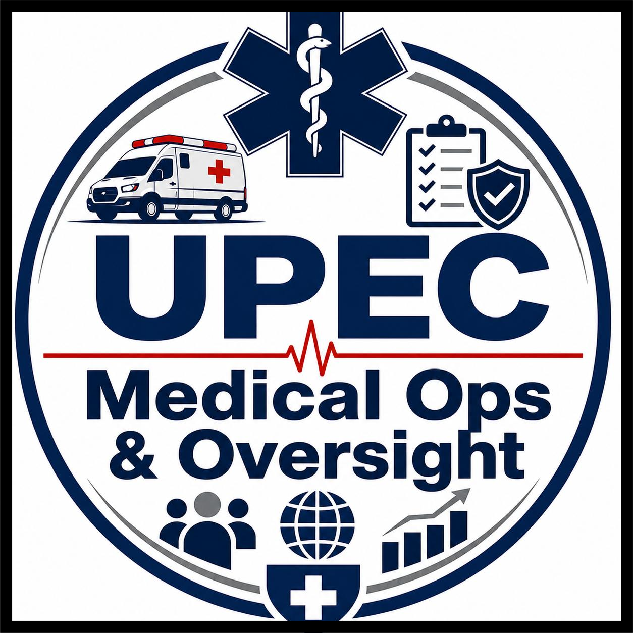 A logo summary of medical operations.